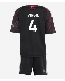 Billige Fotballdrakt Liverpool Virgil van Dijk #4 Replika Tredjedraktsett Barn 2026-27 Kortermet (med bukser)
